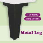 vidaXL White TV Cabinet with Four Metal Legs - Industrial Style TV Cabinet, 103.5x35x50 cm, 2 Shelves and 2 Compartments (805968)